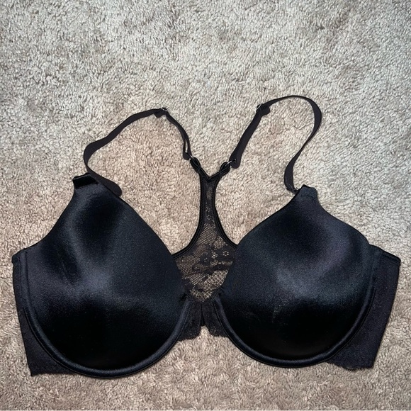 Maidenform Front Closure Full Coverage Racerback Bra Black Size 38D - Picture 8 of 8